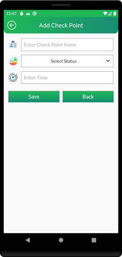 Filing a security incident report with photos in the SMS-Patrol app